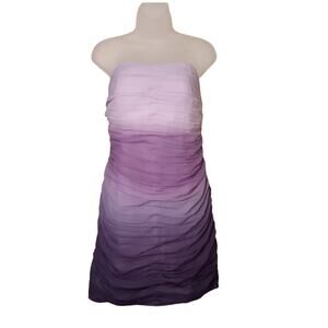 INC International Concepts Putple Ombre Strapless Prom Homecoming Size: 2 Petite